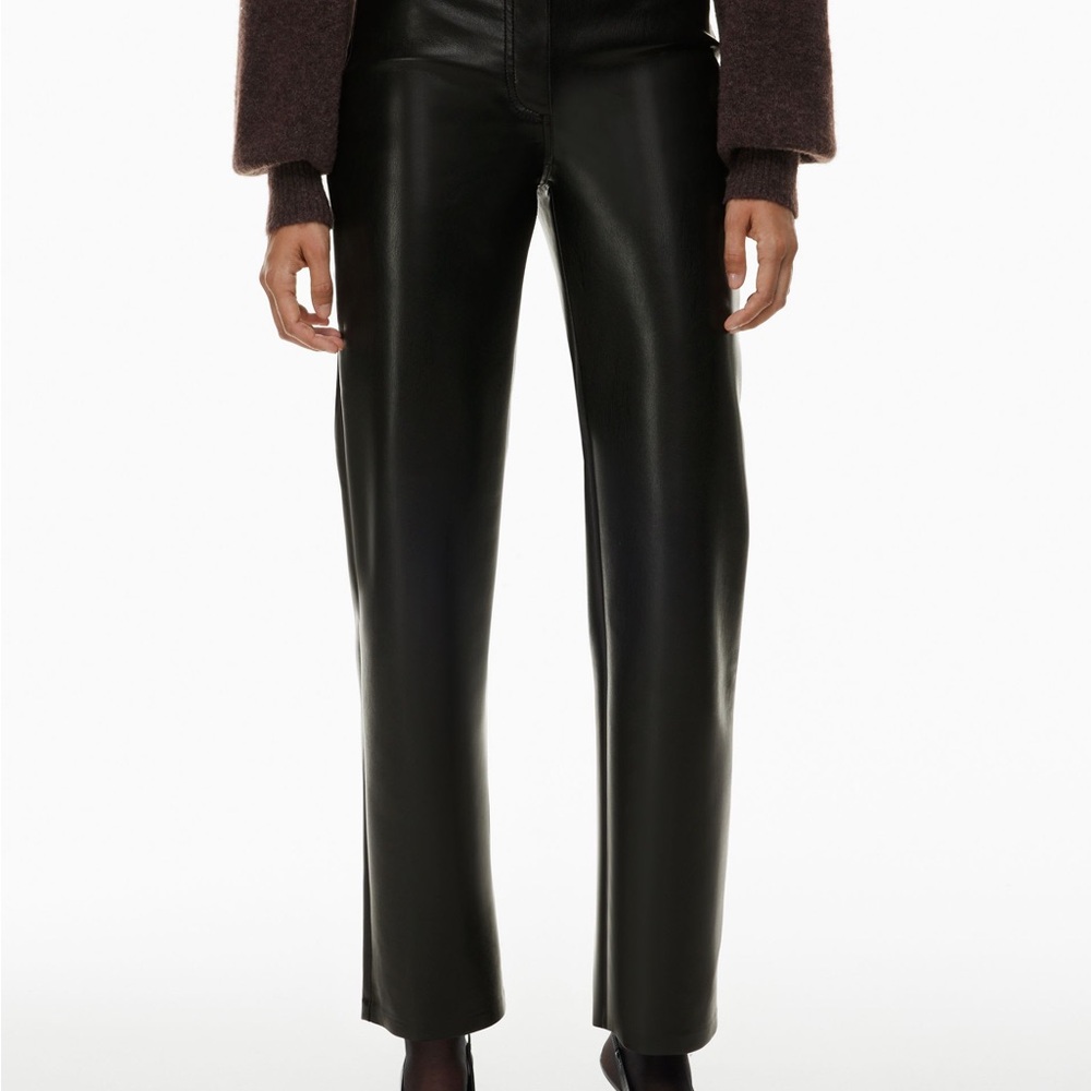Aritzia Black Melina Vegan Leather Pants